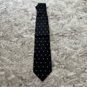Giorgio Armani Necktie Silk Black Polka dot white mens designer